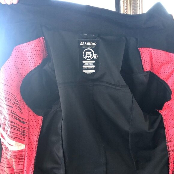 KILLTEC Black All-Weather Jacket Softshell 3/4 length detach hood Water Resist S - Picture 14 of 16